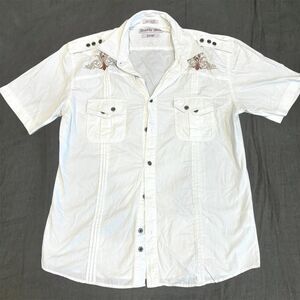 franky max y2k men’s collar shirt with embroidery
